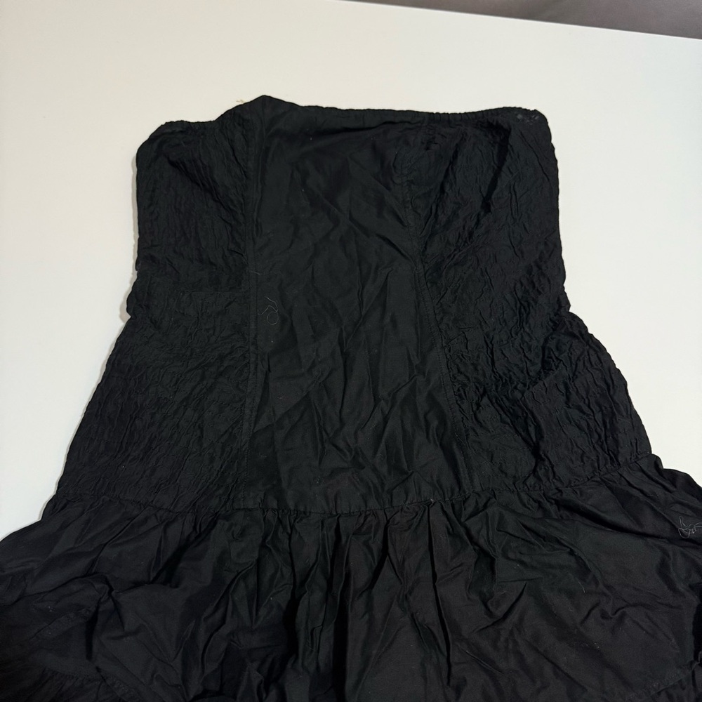 French Connection Black Strapless Ruffled Dress - Picture 2 of 5